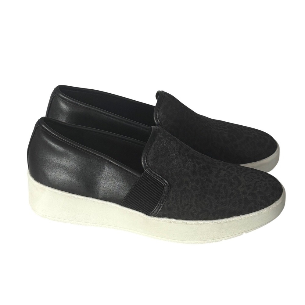 Clarks Collection Layton Women's 9.5‎ Black Gray Leopard Print Sneaker Comfort